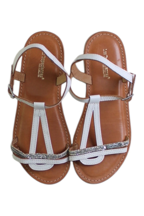 A Brown Sandals from Les Tropéziennes in size 9Y for girl. (Back View)