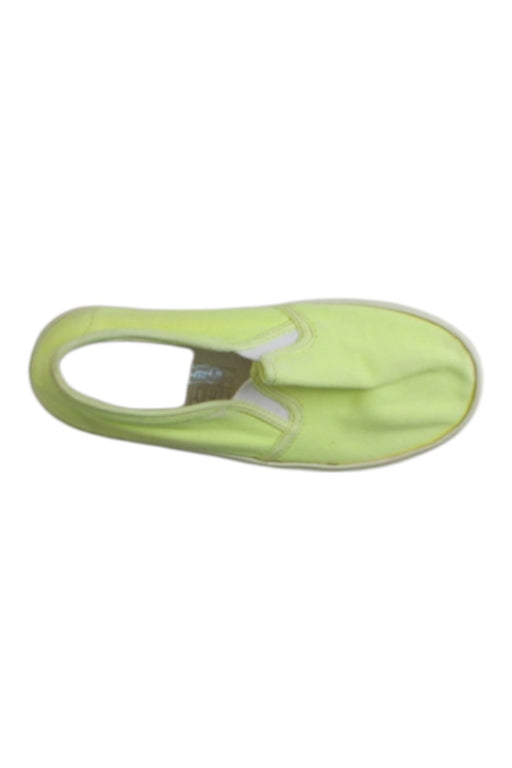 A Green Slip Ons from Bonpoint in size 5T for boy. (Front View)