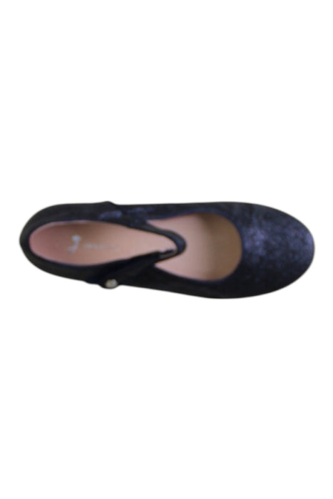 A Black Flats from Jacadi in size 7Y for girl. (Front View)