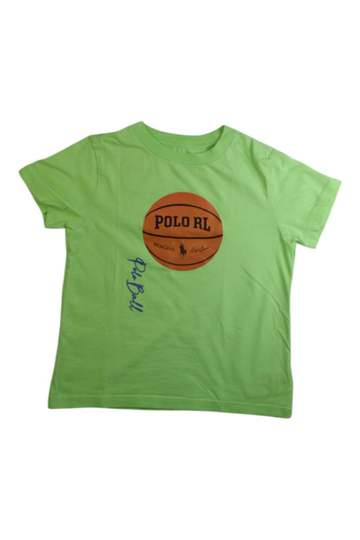A Green Short Sleeve T Shirts from Polo Ralph Lauren in size 4T for boy. (Front View)