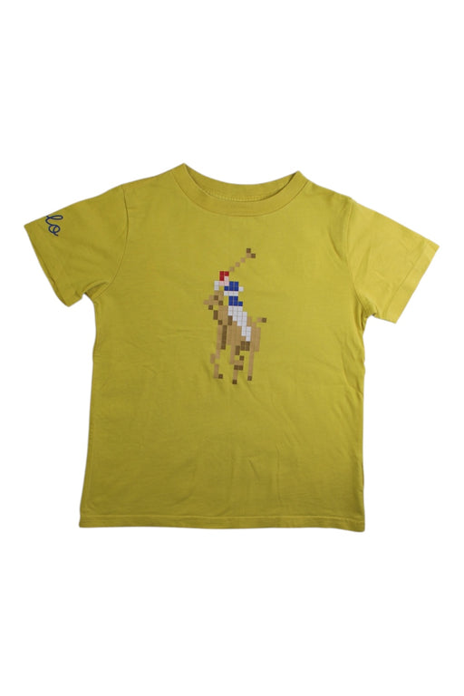 A Yellow Short Sleeve T Shirts from Polo Ralph Lauren in size 4T for boy. (Front View)