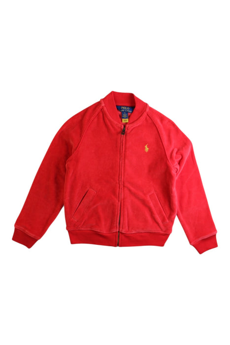 A Red Zippered Sweatshirts from Polo Ralph Lauren in size 5T for neutral. (Front View)