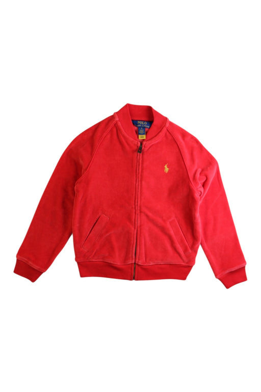 A Red Zippered Sweatshirts from Polo Ralph Lauren in size 5T for neutral. (Front View)