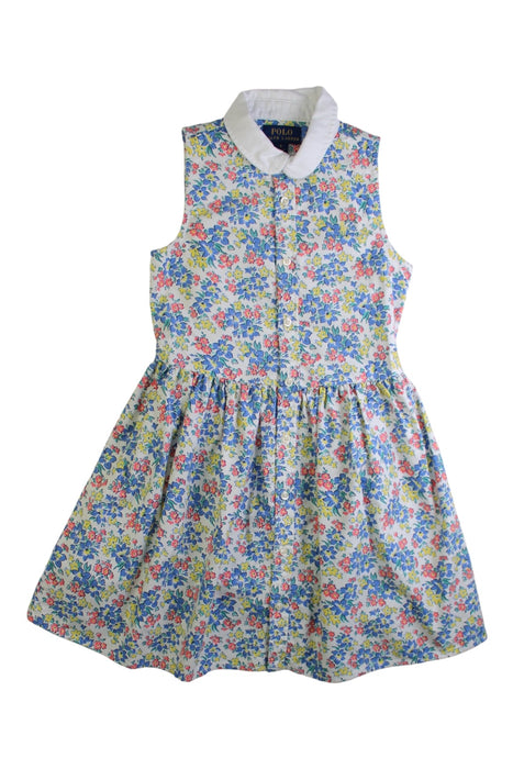 A Multicolour Sleeveless Dresses from Polo Ralph Lauren in size 6T for girl. (Front View)