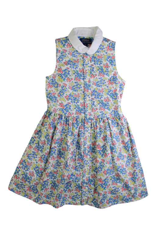 A Multicolour Sleeveless Dresses from Polo Ralph Lauren in size 6T for girl. (Front View)