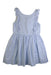 A Blue Sleeveless Dresses from Petit Bateau in size 6T for girl. (Front View)