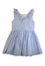 A Blue Sleeveless Dresses from Petit Bateau in size 6T for girl. (Back View)