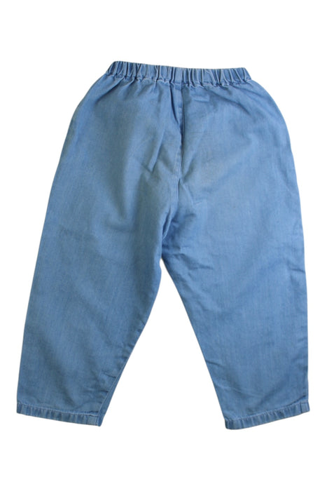 A Blue Casual Pants from Petit Bateau in size 3T for girl. (Back View)