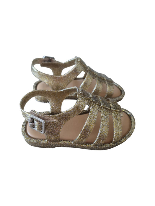 A Gold Sandals from Mini Melissa in size 18-24M for girl. (Back View)