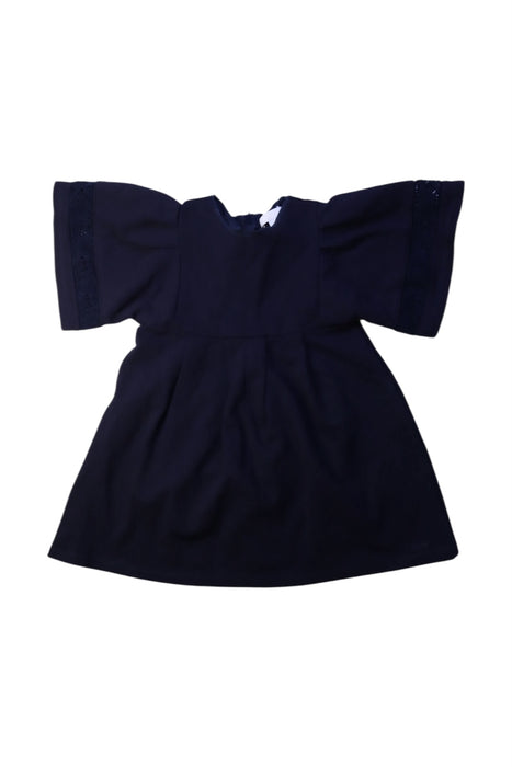 A Navy Short Sleeve Dresses from Chloe in size 3T for girl. (Front View)