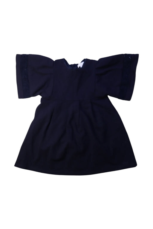 A Navy Short Sleeve Dresses from Chloe in size 3T for girl. (Front View)
