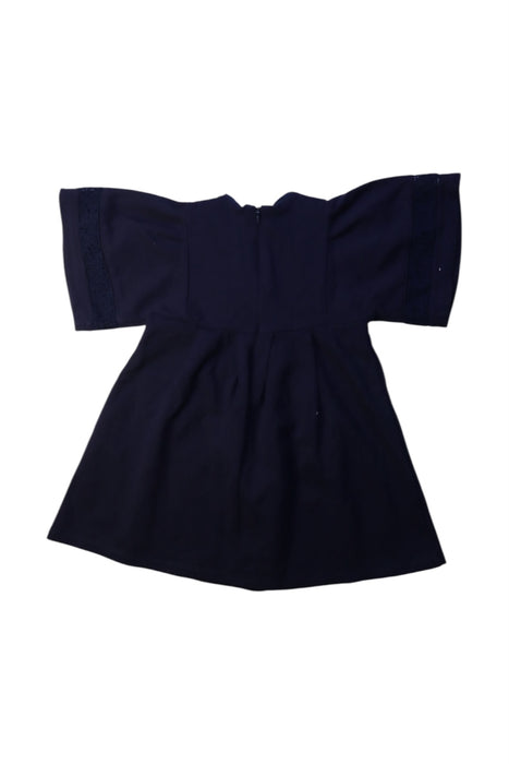 A Navy Short Sleeve Dresses from Chloe in size 3T for girl. (Back View)