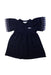 A Navy Short Sleeve Dresses from Chloe in size 3T for girl. (Front View)