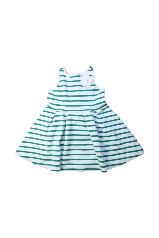A Green Sleeveless Dresses from Janie & Jack in size 2T for girl. (Front View)