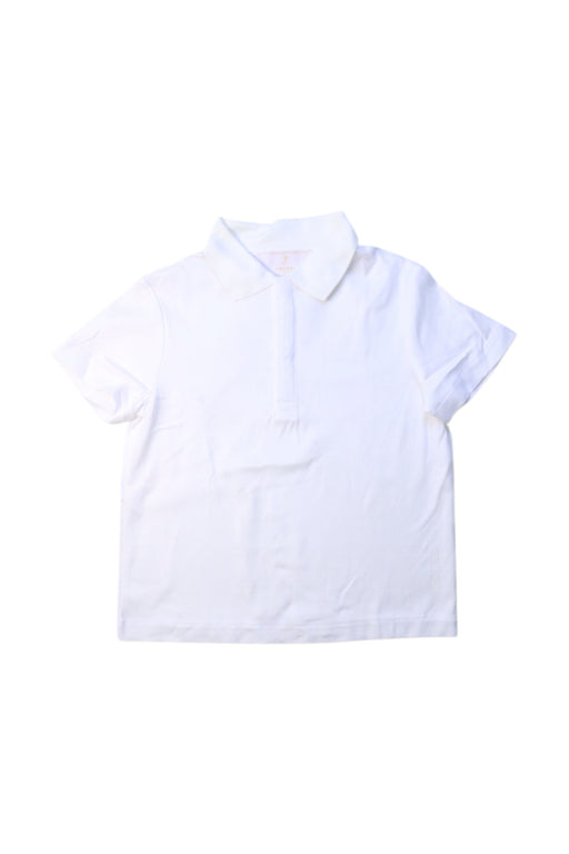 A White Short Sleeve Polos from Jacadi in size 3T for boy. (Front View)