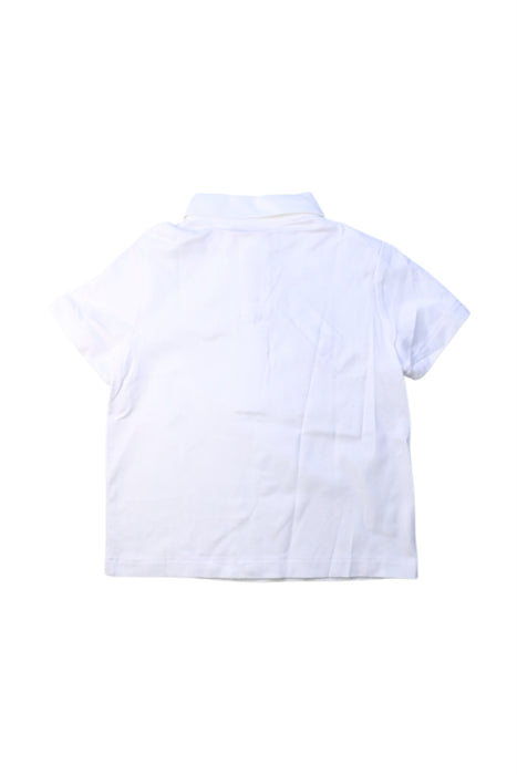 A White Short Sleeve Polos from Jacadi in size 3T for boy. (Back View)