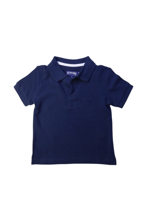 A Navy Short Sleeve Polos from Vilebrequin in size 4T for boy. (Front View)