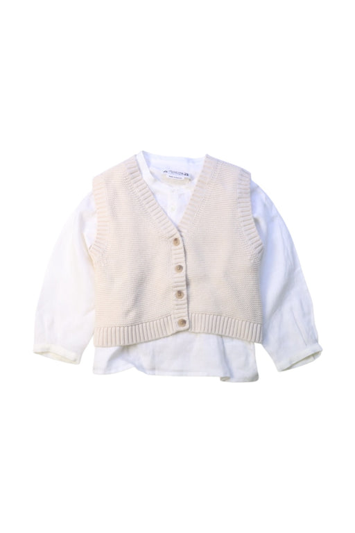 A White Long Sleeve Shirts from Bonpoint in size 2T for boy. (Front View)
