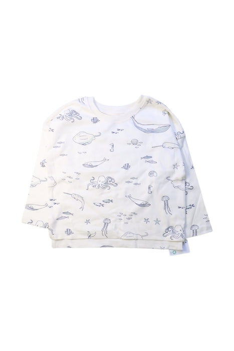 A White Long Sleeve Tops from Pehr in size 3T for girl. (Front View)