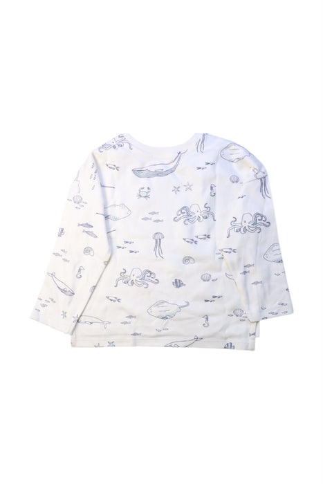 A White Long Sleeve Tops from Pehr in size 3T for girl. (Back View)