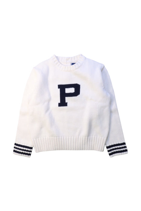 A White Crewneck Sweatshirts from Polo Ralph Lauren in size 4T for boy. (Front View)