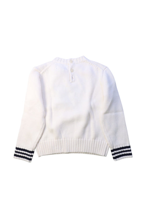 A White Crewneck Sweatshirts from Polo Ralph Lauren in size 4T for boy. (Back View)