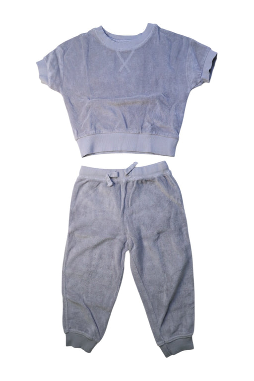 A Grey Pants Sets from Pehr in size 2T for boy. (Front View)