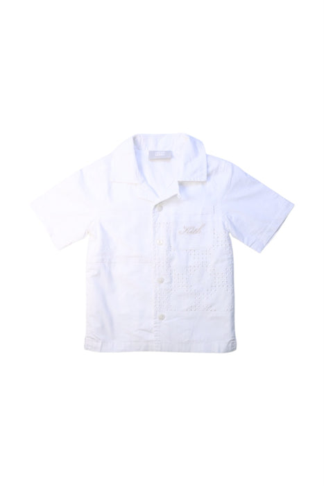 A White Short Sleeve Shirts from Kith in size 3T for boy. (Front View)