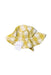A Yellow Sun Hats from Pehr in size 2T for girl. (Back View)