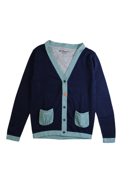 A Navy Cardigans from As Know As Ponpoko in size 5T for boy. (Front View)