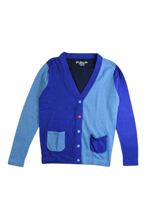 A Blue Cardigans from As Know As Ponpoko in size 5T for boy. (Front View)