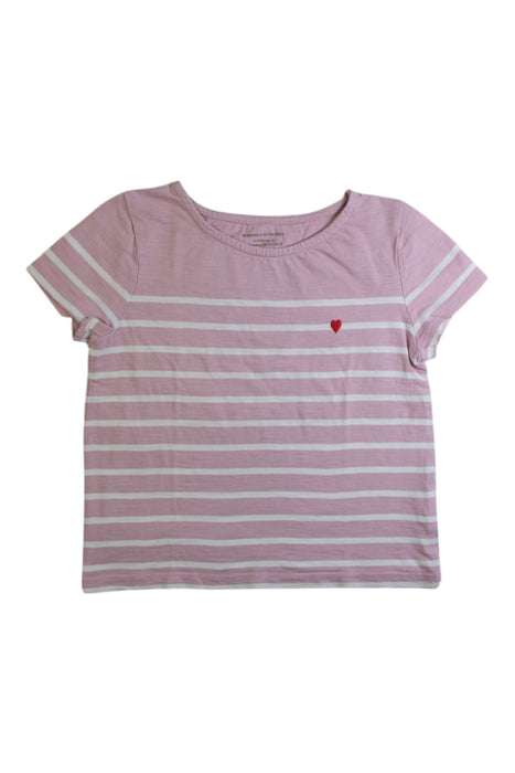 A Pink Short Sleeve Tops from Monoprix in size 5T for girl. (Front View)