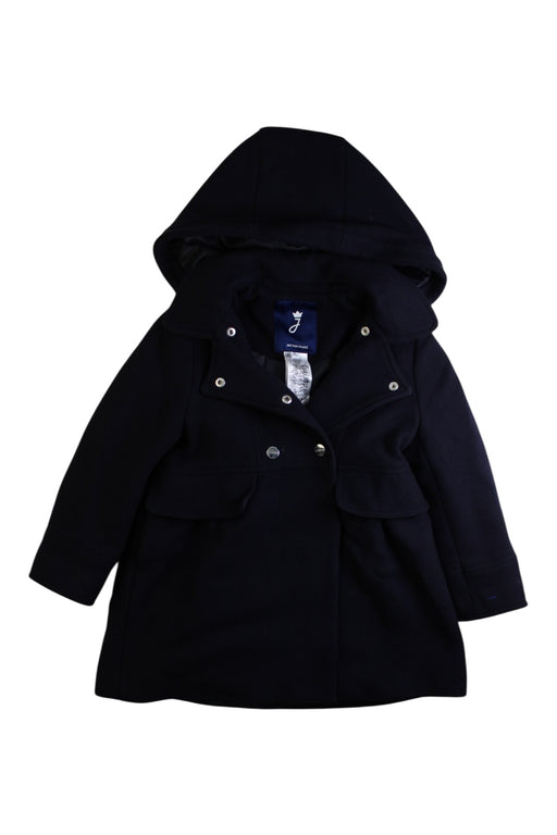 A Navy Coats from Jacadi in size 5T for girl. (Front View)