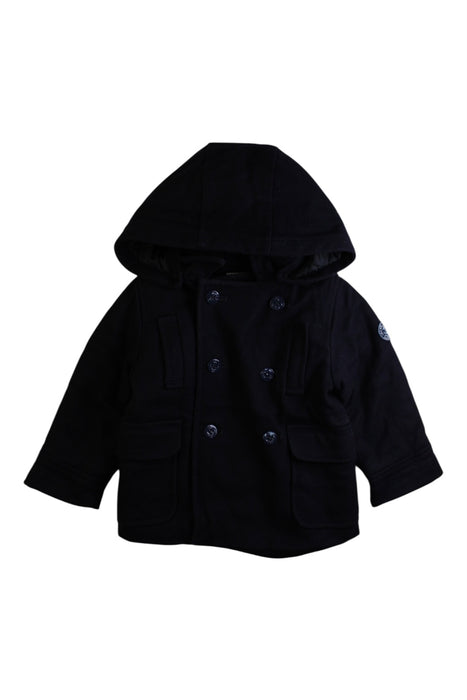 A Black Coats from Jacadi in size 18-24M for neutral. (Front View)