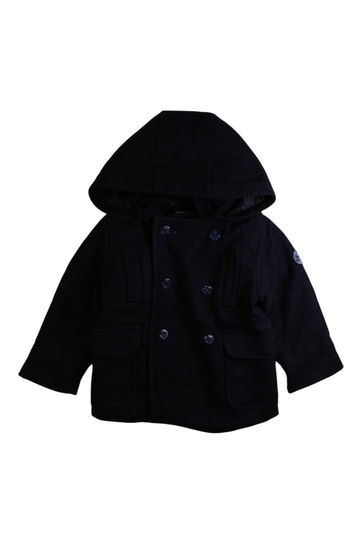 A Black Coats from Jacadi in size 18-24M for neutral. (Front View)
