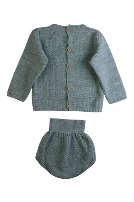 A Teal Shorts Sets from Mebi in size 6-12M for boy. (Back View)