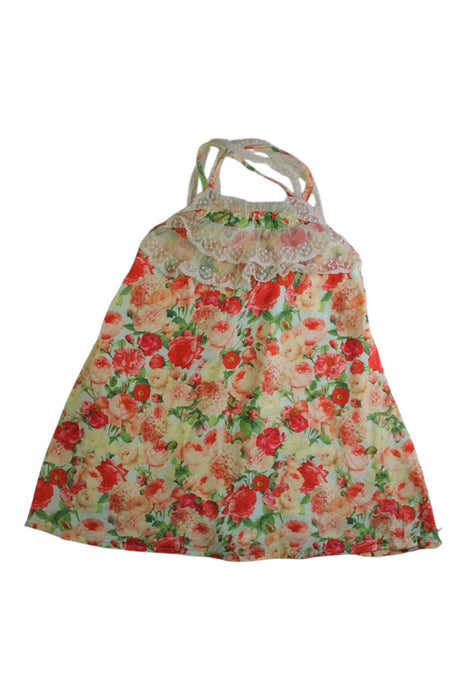 A Multicolour Sleeveless Dresses from Little Akiabara in size 6T for girl. (Front View)