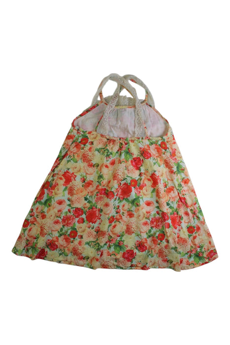 A Multicolour Sleeveless Dresses from Little Akiabara in size 6T for girl. (Back View)
