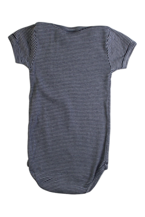 A Navy Short Sleeve Bodysuits from Petit Bateau in size 6-12M for boy. (Back View)