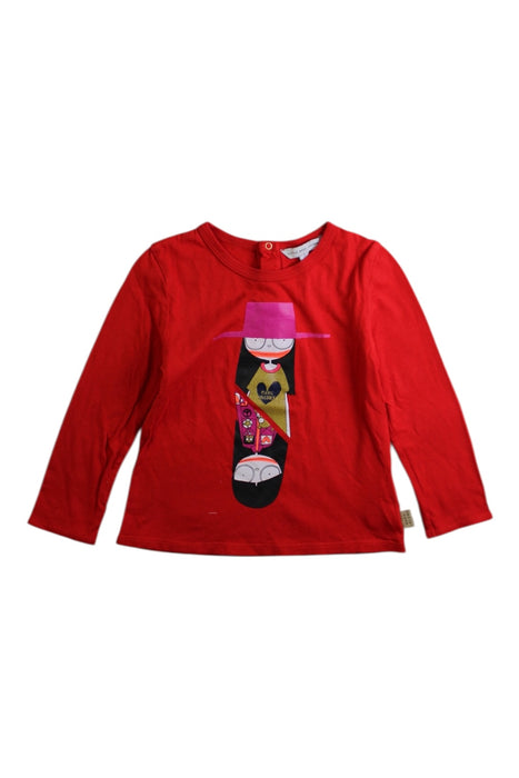 A Red Long Sleeve Tops from Little Marc Jacobs in size 2T for girl. (Front View)