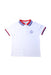 A White Short Sleeve Polos from Jacadi in size 6T for boy. (Front View)