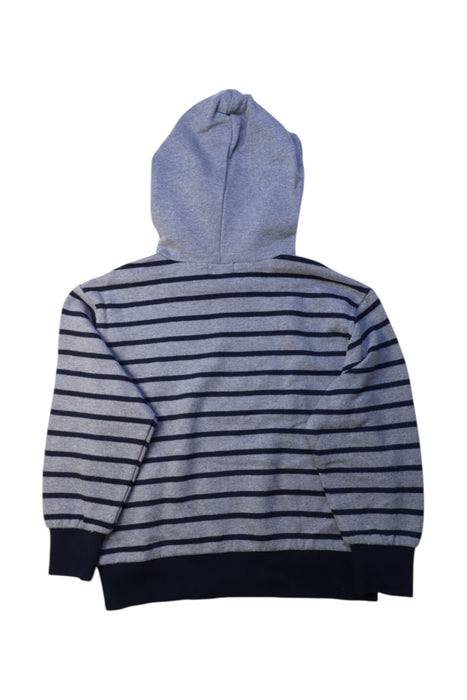 A Blue Hooded Sweatshirts from Comme Ca Ism in size 5T for boy. (Back View)