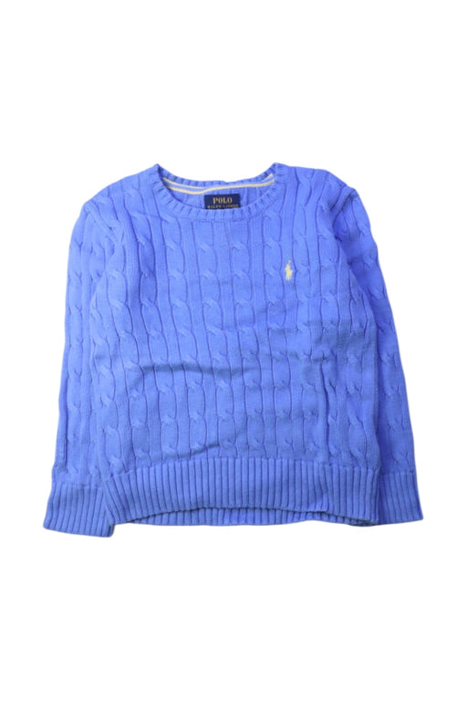 A Blue Knit Sweaters from Polo Ralph Lauren in size 5T for boy. (Front View)