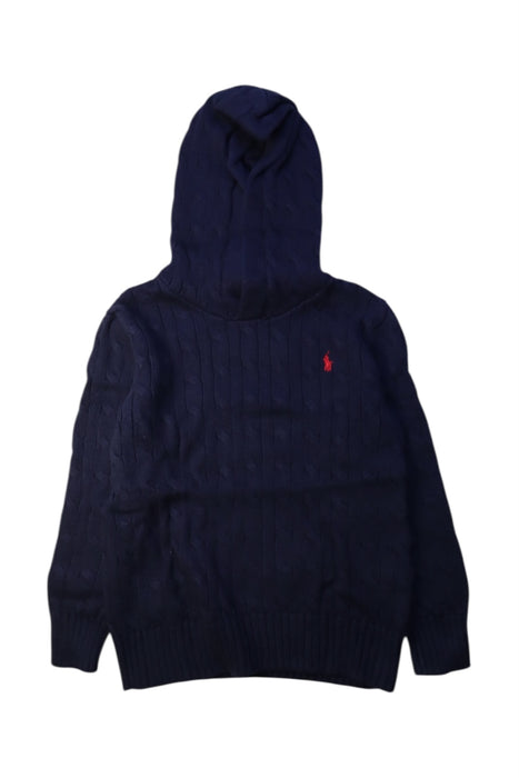 A Navy Hooded Sweatshirts from Polo Ralph Lauren in size 6T for boy. (Front View)