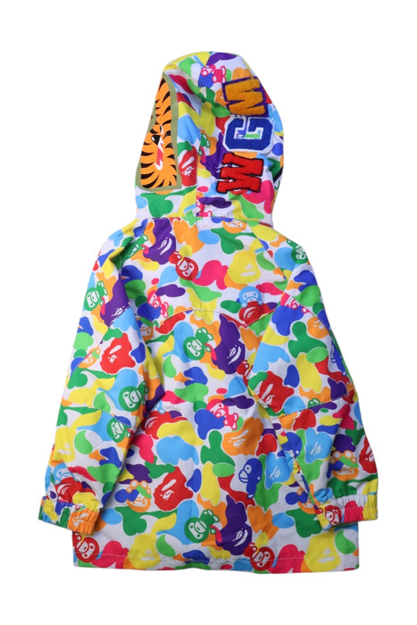 A Multicolour Rain Jackets from Bape by A Bathing Ape in size 4T for girl. (Back View)