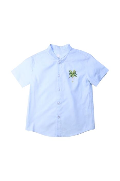 A Blue Short Sleeve Shirts from Sea Apple in size 4T for boy. (Front View)