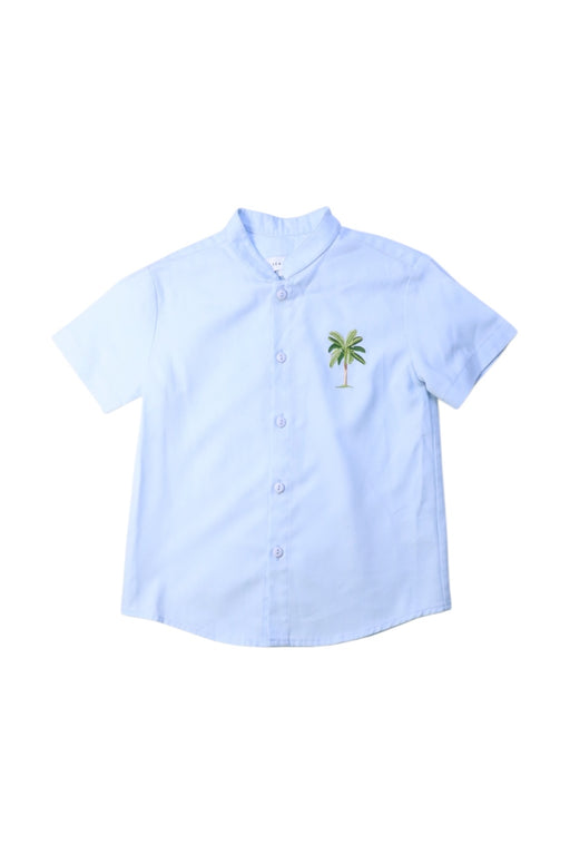 A Blue Short Sleeve Shirts from Sea Apple in size 4T for boy. (Front View)