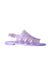 A Purple Sandals from Melissa in size 6T for girl. (Front View)