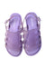 A Purple Sandals from Melissa in size 6T for girl. (Back View)