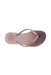 A Pink Flip Flops from Havaianas in size 7Y for girl. (Front View)